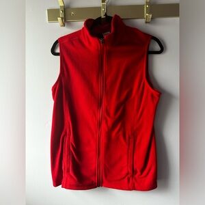 Lands’ End Red Fleece Vest Size 6-8